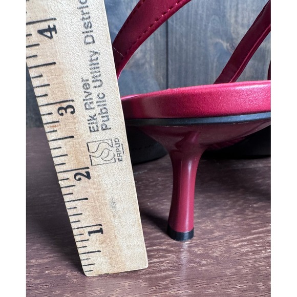 NEW DKNY Gleea Slingback Pointed Toe Woven Heels Women Size 8.5 Red - Picture 5 of 8